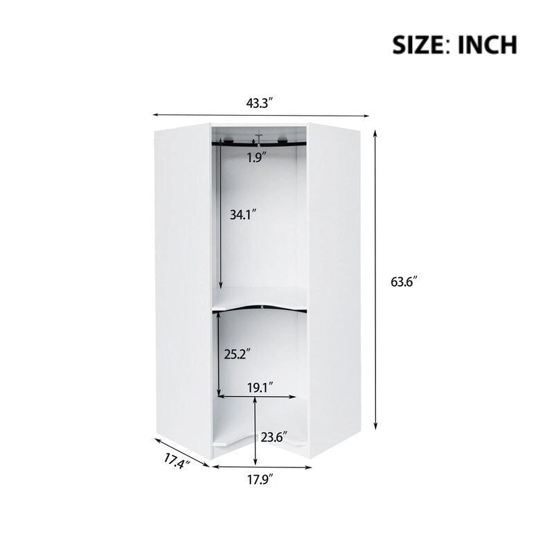 Corner Wardrobe Storage Cabinet