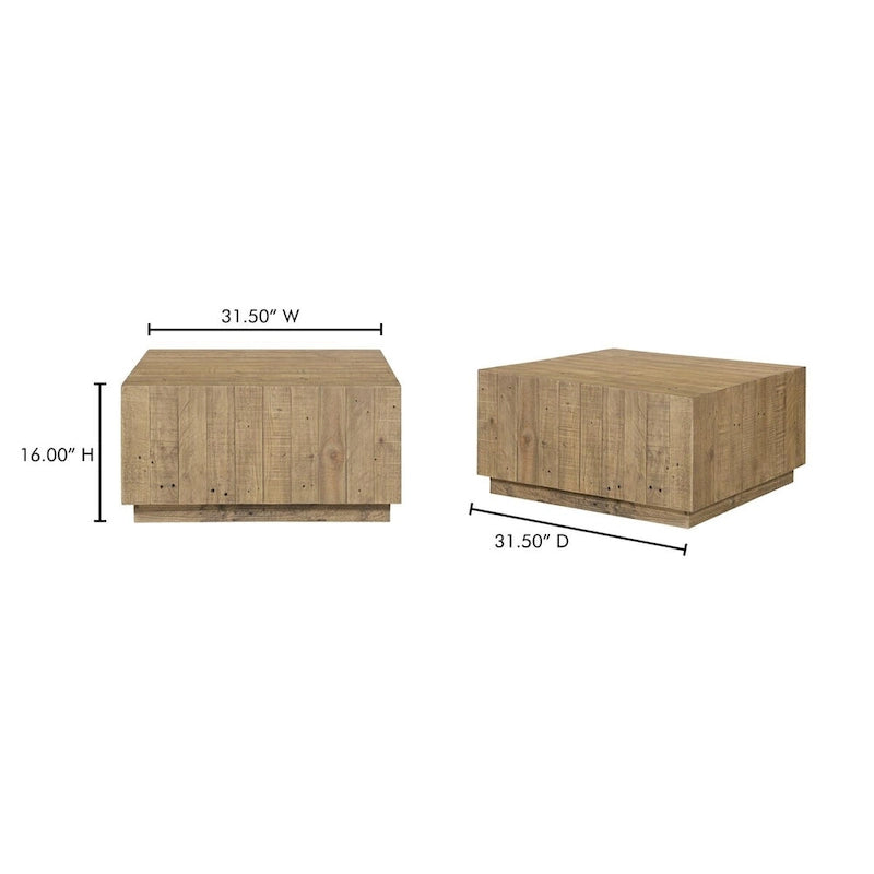 Table carrée en bois, marron - 31.5 X 31.5 X 16